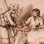 Rembrandt Harmensz. van Rijn: Ezau verkoopt zijn eerstgeboorterecht aan Jakob