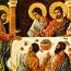Duccio di Buoninsegna: Verschijning van de herrezen Christus aan de apostels (Maestà)