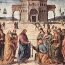 Pietro Perugino: Jezus overhandigt de sleutels aan Petrus
