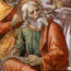 Domenico Ghirlandaio: Zacharias schrijft de naam van Johannes