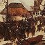 Pieter Bruegel de Oude: Aanbidding der koningen in de sneeuw